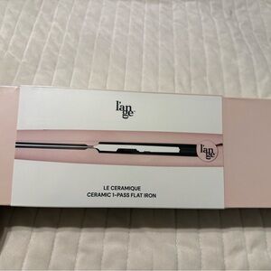 Lange Ceramic 1-Pass Flat Iron in Pink and White